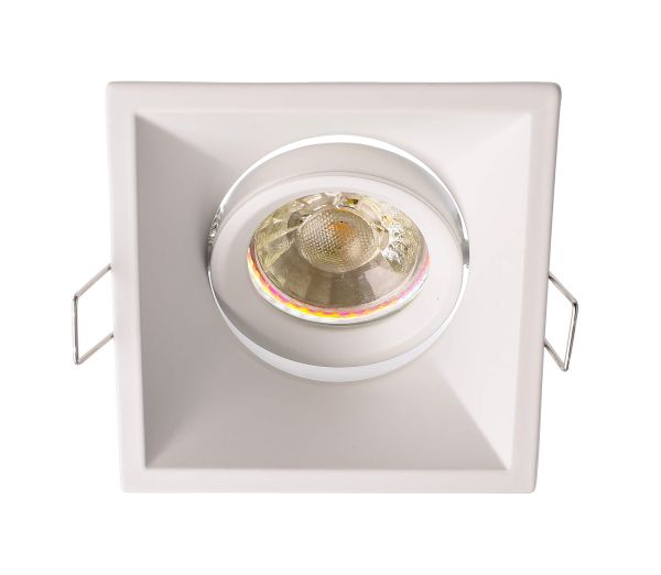 Deko-Light 110020 Einbaustrahler, Arktur Eckig, 1x max. 35 W MR16, Weiß, Spannungskonstant, 12 V/A