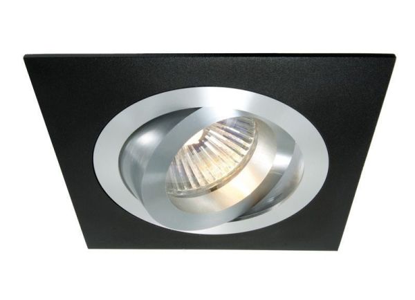 Deko-Light 110427 Einbaustrahler, Modula I Eckig, Tilt, 1x max 50 W MR16, Schwarz, Spannungskonsta