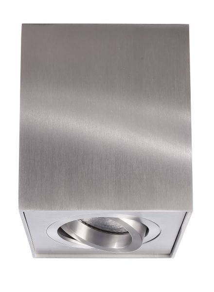 Deko-Light 122417 Deckenaufbauleuchte, Dato, 1x max. 50 W GU10, Silber, 220-240 V/AC, 50 / 60 Hz,