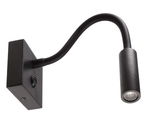 Deko-Light 341237 Wandaufbauleuchte, Brahe I Eckig, 3,3 W, 3000 K, Schwarz, 100-240 V/AC, 50 / 60