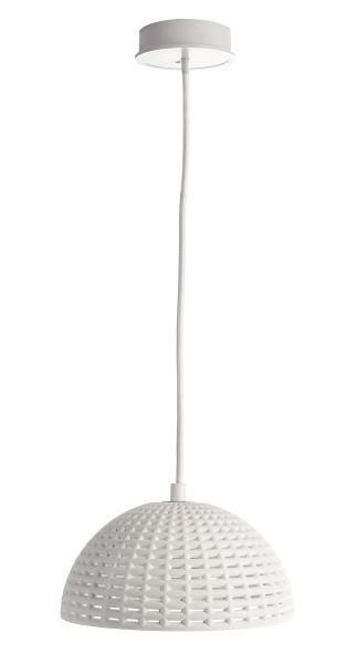 Deko-Light 342142 Pendelleuchte, Basket I 200 mm, 1x max. 40 W E27, Weiß, 220-240 V/AC, 50 / 60 Hz