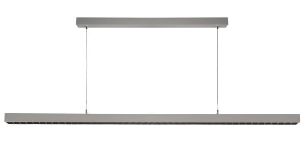 Deko-Light 342146 Pendelleuchte, Office Three Up and Down, 60 W, DALI 2.0, 4000 K, Silber, 200-240