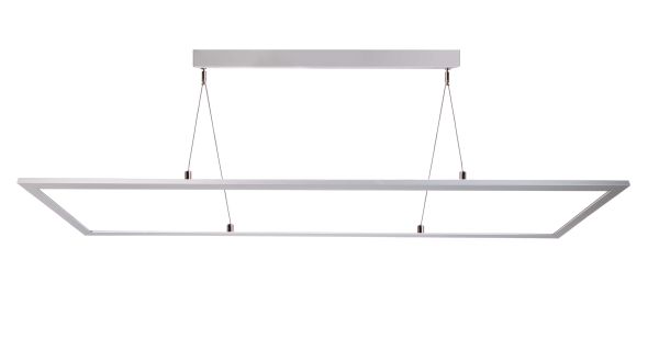 Deko-Light 342220 Pendelleuchte, LED Panel transparent, Eckig, 50 W, DIM, 3000/4000 K, Aluminium,
