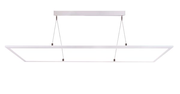 Deko-Light 342221 Pendelleuchte, LED Panel transparent, Eckig, 50 W, DIM, 3000/4000 K, Weiß, 220-2