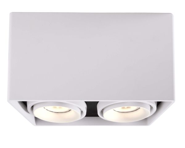 Deko-Light 348004 Deckenaufbauleuchte, Mona II, 2x max. 50 W GU10, Weiß, 220-240 V/AC, 50 / 60 H