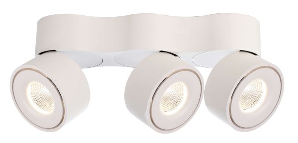 Deko-Light 348107 Deckenaufbauleuchte, Uni II Triple Tilt, 30 W, DIM, 3000 K, Weiß, 220-240 V/AC,