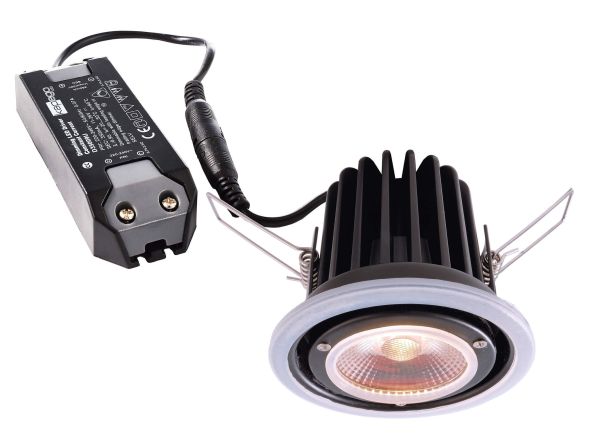 Deko-Light 565192 Einbaustrahler, COB 68 Mood, 9 W, DIM, 2000-2800 K, Weiß, 220-240 V/AC, 50 / 60