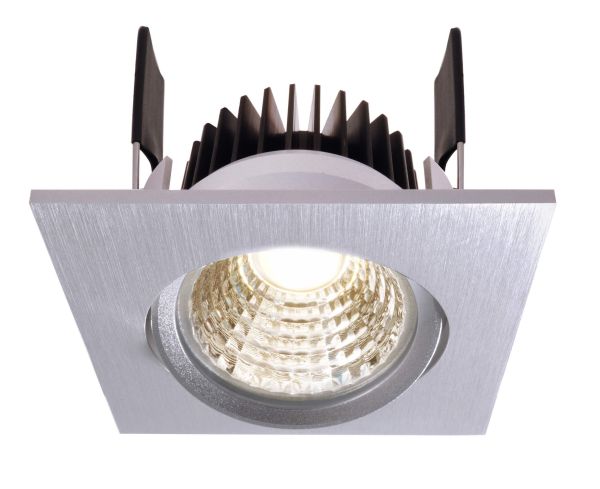 Deko-Light 565282 Einbaustrahler, COB-68-350mA-2700K-Eckig-Silber, Stromkonstant, 16-17 V/DC, Beme