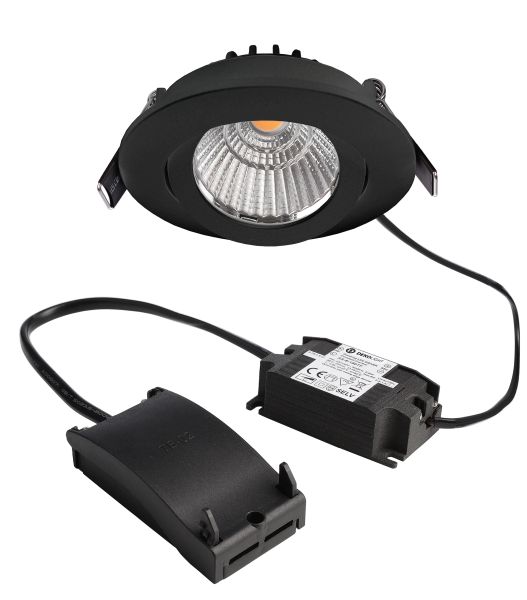 Deko-Light 565357 Einbaustrahler, Dione, 8,5 W, DIM, 3000 K, Schwarz, 220-240 V/AC, 50 / 60 Hz, IP