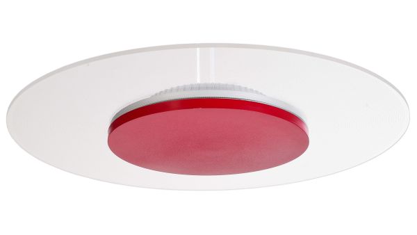 Deko-Light 620052 Deckenaufbauleuchte, Set, Zaniah 420 mm, 24 W, DIM, 3000 K, Cover Rot, 220-240 V