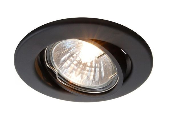 Deko-Light 686864 Einbaustrahler, Basic Rund, Tilt, 1x max 50 W MR16, Schwarz, Spannungskonstant,