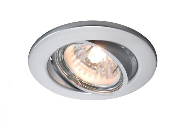 Deko-Light 686880 Einbaustrahler, Basic Rund, Tilt, 1x max 50 W MR16, Aluminium, Spannungskonstant