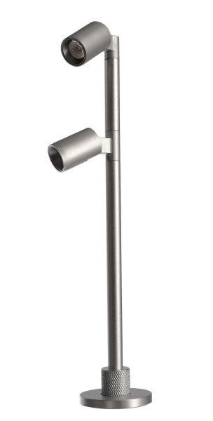 Deko-Light 688039 Vitrinenleuchte, Herculis Double 200 mm, 2 W, 3000 K, Silber, Stromkonstant, 6 V