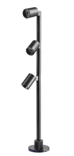 Deko-Light 688042 Vitrinenleuchte, Herculis Triple 250 mm, 3 W, 3000 K, Schwarz, Stromkonstant, 9