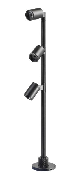 Deko-Light 688044 Vitrinenleuchte, Herculis Triple 250 mm, 3 W, 4000 K, Schwarz, Stromkonstant, 9