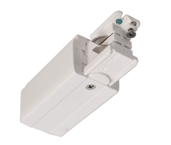 Deko-Light 710012 3-Phasen Schienensystem, D Line elektrischer Einspeiser rechts, Verkehrsweiß RAL