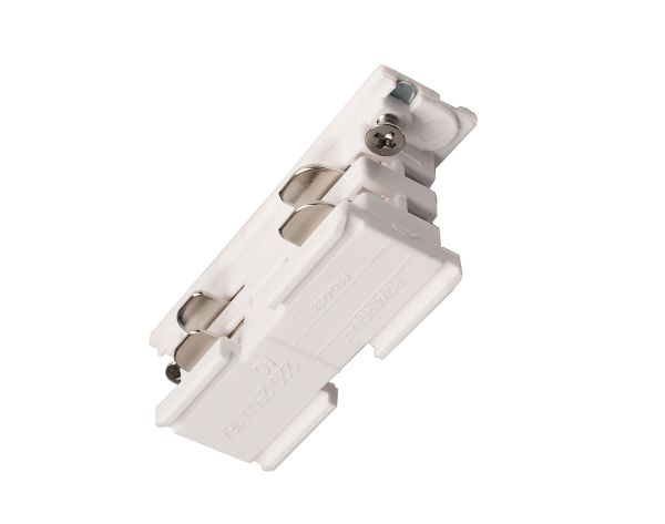 Deko-Light 710015 3-Phasen Schienensystem, D Line elektrischer Verbinder, Verkehrsweiß RAL 9016, 2