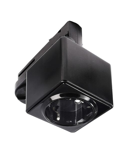Deko-Light 710026 3-Phasen Schienensystem, D Line/Dali Steckdosenadapter, Graphitschwarz RAL 9011,
