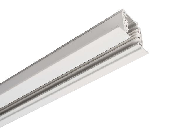 Deko-Light 710070 3-Phasen Schienensystem, D Line Einbaustromschiene mit Flügel 2m, weiß, Verkehrs