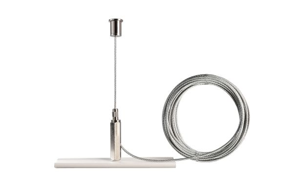 Deko-Light 710094 3-Phasen Schienensystem, D Line/Dali Seilabhängungshalter Mini mit 5,0m Abhänges