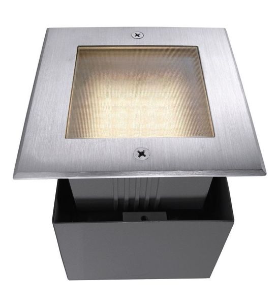 Deko-Light 730248 Bodeneinbauleuchte, Square Soft, 3,2 W, 3000 K, Silber, 220-240 V/AC, 50 / 60 Hz