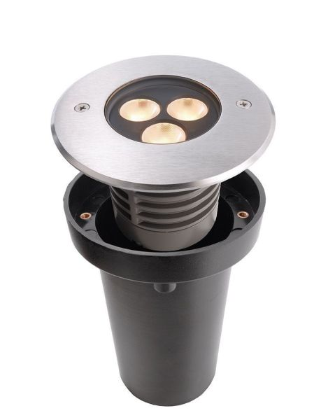 Deko-Light 730255 Bodeneinbauleuchte, Bodeneinbauleuchte II, 4,1 W, 3000 K, Silber, 220-240 V/AC,