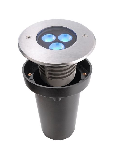 Deko-Light 730276 Bodeneinbauleuchte, Bodeneinbauleuchte III, 7,4 W, RGB, Silber, Spannungskonstan