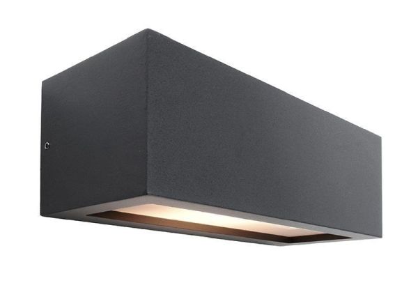 Deko-Light 730330 Wandaufbauleuchte, Rilongo A Up and Down, 1x max. 18 W E27, Grau, 220-240 V/AC,