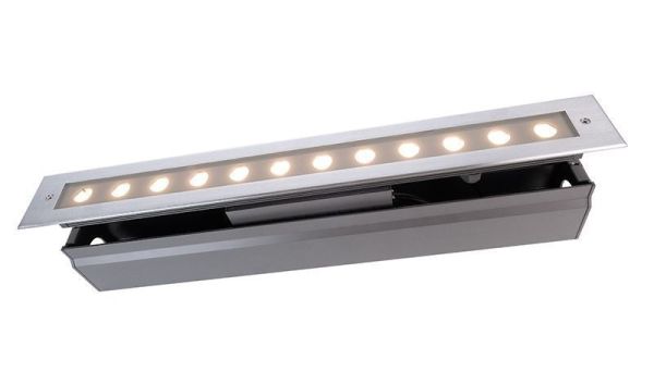 Deko-Light 730434 Bodeneinbauleuchte, Line, 18 W, 3000 K, Silber, 220-240 V/AC, 50 / 60 Hz, IP 67