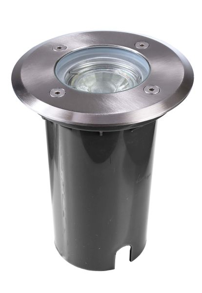 Deko-Light 730474 Bodeneinbauleuchte, Aton Rund Set, 1x max. 7 W GU10, Schwarz, 220-240 V/AC, 50 /