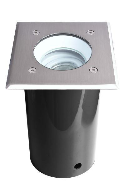 Deko-Light 730479 Bodeneinbauleuchte, Pavo Eckig Set, 1x max. 9 W GU10, Silber, 220-240 V/AC, 50 /