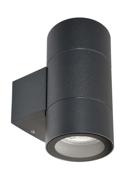 Deko-Light 731131 Wandaufbauleuchte, Achernar Up and Down, 2x max. 35 W GU10, Schwarz, 220-240 V/A