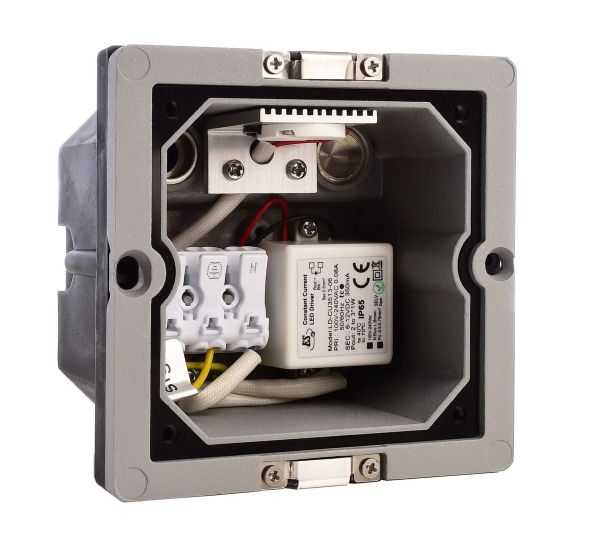 Deko-Light 763025 Wandeinbauleuchte, Light Base II COB Outdoor, 1,3 W, 3000 K, Grau, 220-240 V/AC,