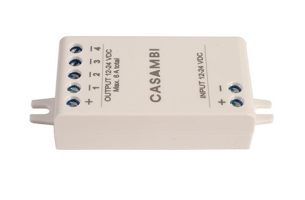 Casambi 843037 , Niedervolt BT Dimmer (CV, DC), Bluetooth Controller CBU-PWM4, Spannungs
