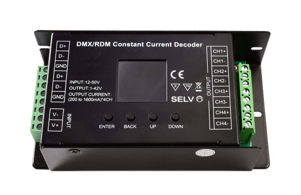 Deko-Light 843054 , Niedervolt DMX Dimmer (CC, DC), DMX/RDM 4 CH CC Decoder, Stromkonsta