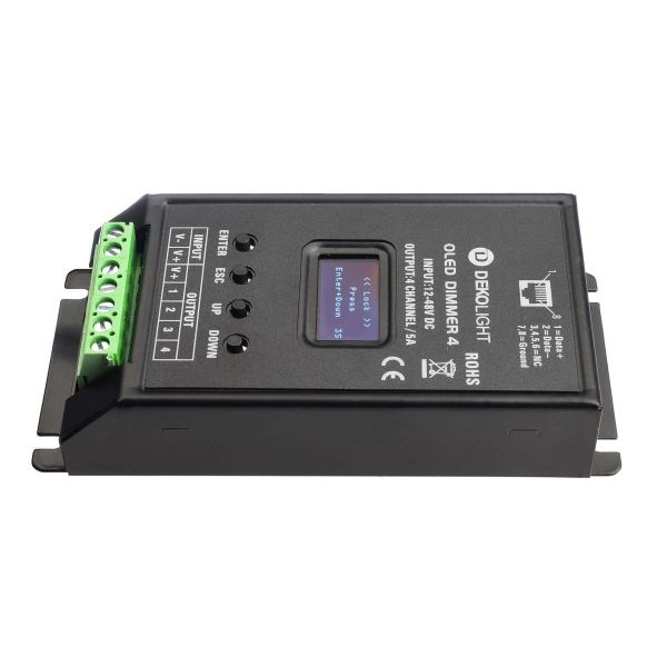 Deko-Light 843279 , Niedervolt DMX Dimmer (CV, DC), MULTI-LED-Dimmer 1-4 CH, DMX/AUTO/MA