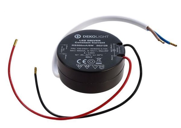 Deko-Light 862128 , Netzgerät (CC, DC), ROUND, CC, RS500mA/8W, Stromkonstant, 3,0-8,0 W,