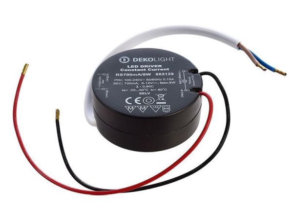 Deko-Light 862129 , Netzgerät (CC, DC), ROUND, CC, RS700mA/8W, Stromkonstant, 4,2-8,0 W,