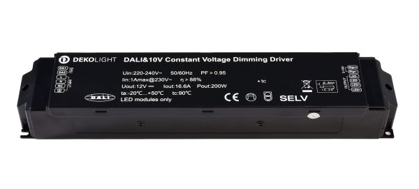 Deko-Light 862160 , Netzgerät (CV, DC) dimmbar, BASIC, DIM, CV, 200AD-12V, DALI-Bus / Pu