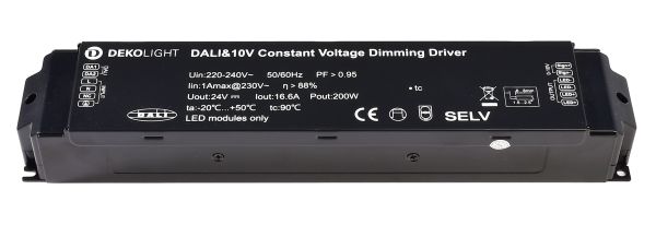 Deko-Light 862161 , Netzgerät (CV, DC) dimmbar, BASIC, DIM, CV, 200AD-24V, DALI-Bus / Pu
