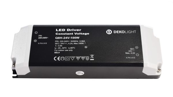Deko-Light 862166 , Netzgerät (CV, DC), BASIC, CV, Q8H-24-100W, Spannungskonstant, 100.0