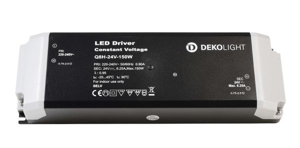 Deko-Light 862168 , Netzgerät (CV, DC), BASIC, CV, Q8H-24-150W, Spannungskonstant, 150.0