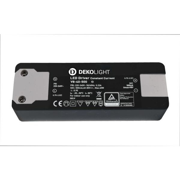 Deko-Light 862197 , Netzgerät (CC, DC), BASIC, CC, V8-40-500mA/40W, Stromkonstant, 20,0-
