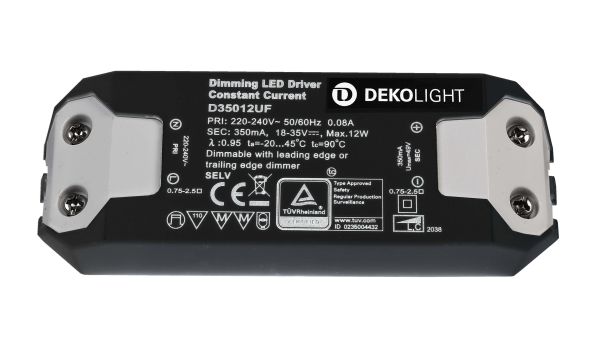 Deko-Light 862203 , Netzgerät (CC, DC) dimmbar, BASIC, DIM, CC, D350012UF/12W, Stromkons