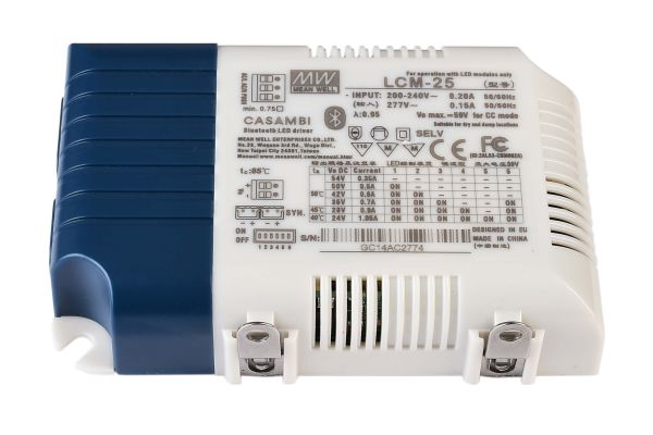 Meanwell 862243 , Netzgerät (CC, DC) dimmbar, Multi CC, LCM-25BLE / Casambi + Push, Stro