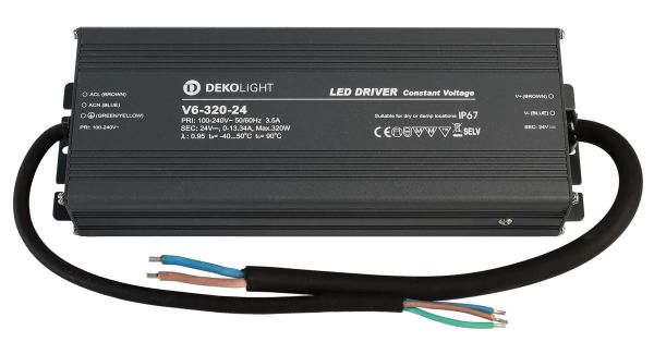 Deko-Light 872091 , Netzgerät (CV, DC), IP, CV, V6-320-24, Spannungskonstant, 320.0 W, 1