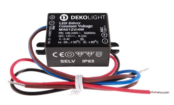 Deko-Light 872127 , Netzgerät (CV, DC), MINI, CV, 12V/4W, Spannungskonstant, 4.0 W, 220-