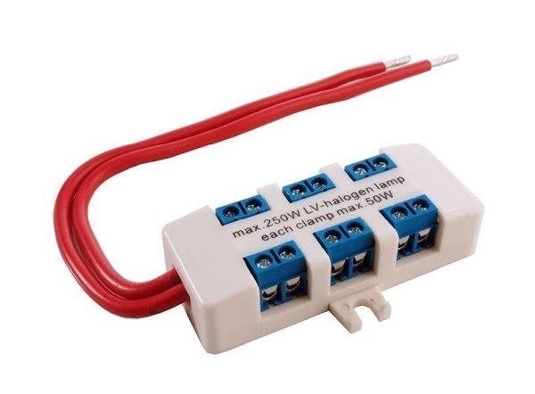HEP 930006 Elektrisches Montagezubehör, Niedervolt Schraubverteiler 6-fach, Länge: 63.5 mm,