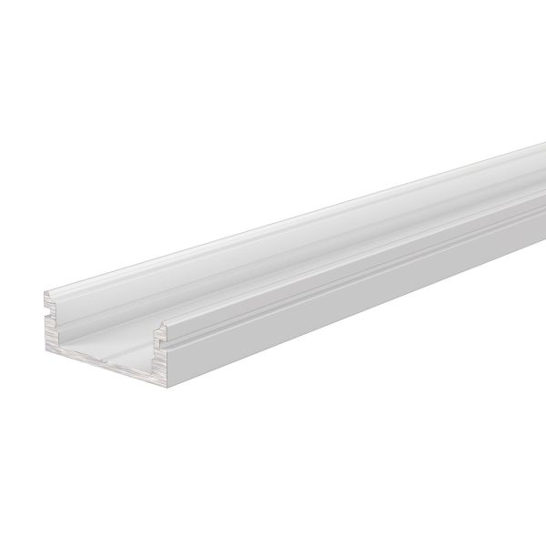 Deko-Light 970045 Profil, U-Profil flach AU-01-12, 2m, Weiß, Aluminium, Matt, Pulverbeschichtet, L