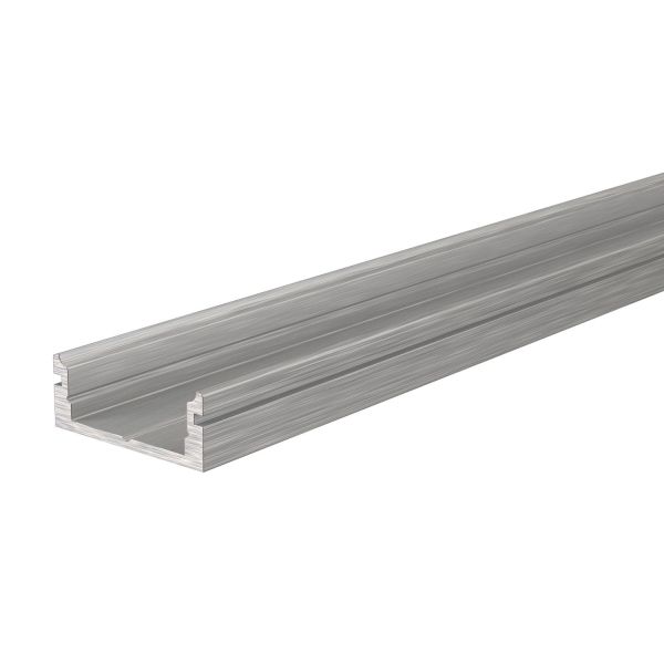 Deko-Light 970047 Profil, U-Profil flach AU-01-12, 2m, Silber, Aluminium, Gebürstet, Länge: 2000 m
